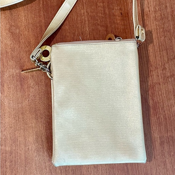 Vintage 1980s Nima Gold Tiger Brooch Triple Pocket Women’s Crossbody Bag Purse - Picture 7 of 13